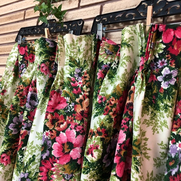 70/80's Floral Curtains - 78" long - Bedroom Drapes - Floral Drapes - 80's Decor - Picture 10 of 11